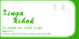kinga mihok business card